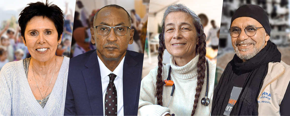 Left to Right: Sally Becker (© Steve Parsons/PA Images), Jamal Eltaeb (Courtesy of Jamal Eltaeb), Jill Seaman (© John D. and Catherine T. MacArthur Foundation), Zouhair Lahna (Courtesy of Zouhair Lahna)