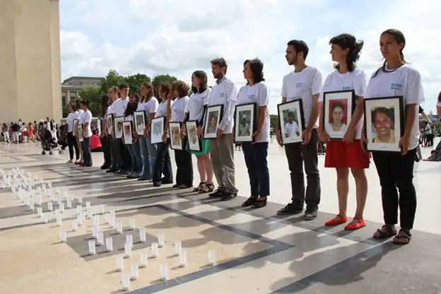 Action Against Hunger holds a commemoration event for the 17 staff members killed in Muttur, Sri Lanka on August 4th, 2006 (Photo Credit: Action Against Hunger)