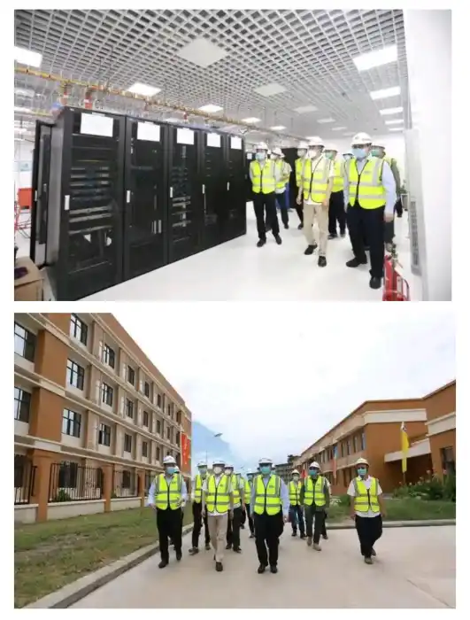 Ambassador Ma Qiang inspecting the Air Traffic Management System project at Juba International Airport. Source Hot in Juba Oct 8 2022