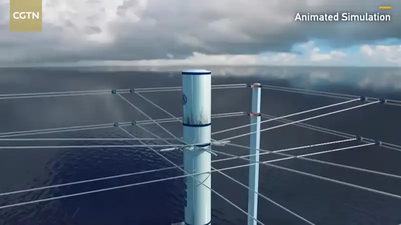 Animation shows how the rocket booster is captured by the cable system. [Photo: CGTN]