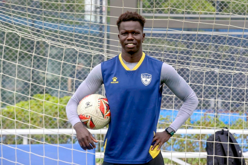 Eastern District footballer Valentino Yuel during training at Go Park (Photo: Jonathan Wong)
