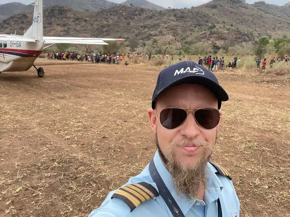 MAF Missionary pilot Matthew Marples in South Sudan Supplied