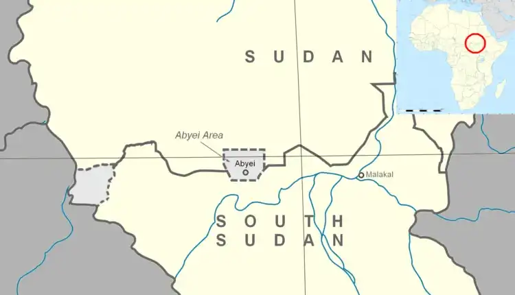 Map of Abyei Area (Wikipedia)