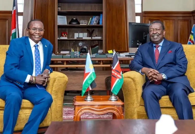 Mudavadi with South Sudan Foreign Minister 768x528