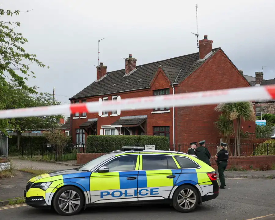 Police cordon off an area of Belfast after an attack left a man seriously injured on Monday (Photograph: Isabel Infantes/Reuters)