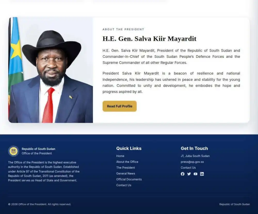 President Kiir Launches Upgraded Presidential Website to Strengthen Government Communication