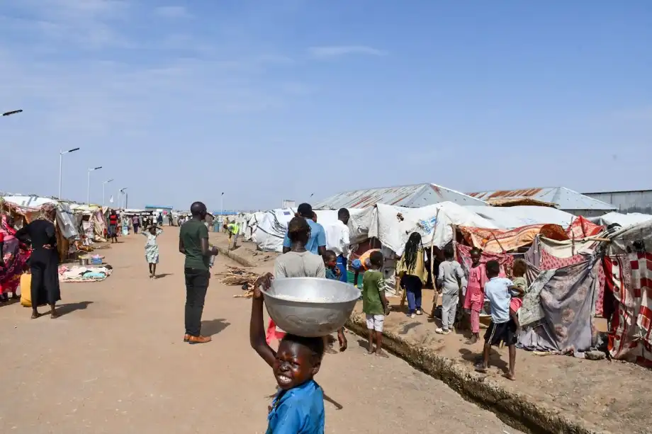 Thousands of families stay at the Renk Transit Center, established for refugees from Sudan, in the city of Renk in Upper Nile State in northern South Sudan on April 13, 2026  [Lino Ginaba – Anadolu Agency]