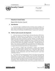 Situation in South Sudan Report of the Secretary General S 2026 316