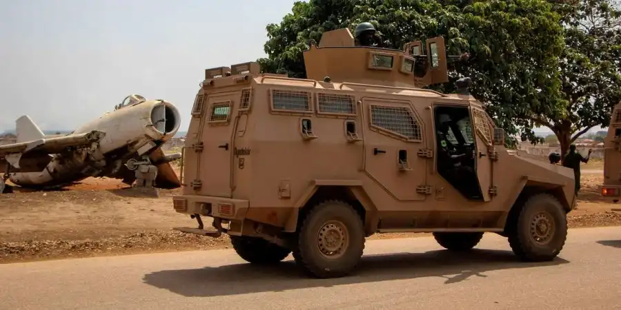 Soldiers of the South Sudan People's Defence Forces at the SSPDF Headquarters in Juba on December 28, 2022 (File)