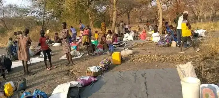 Some of the displaced community members of the South Sudan Mennonite Church (Photo Credit: Stephen Dhuoney Dang Lual)