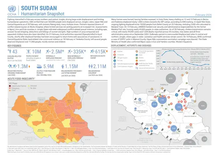 South Sudan Humanitarian Snapshot February 2026
