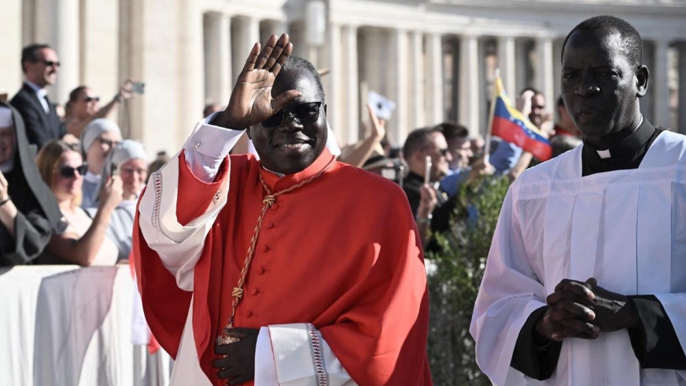 South Sudanese Cardinal Ameyu at St. Peters Square in October 2023 (vaticannews.va)