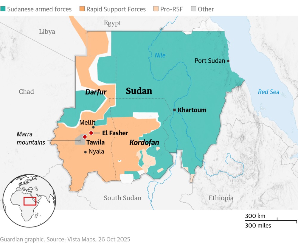 ‘They killed civilians in their beds’: chaos and brutality reign after fall of El Fasher