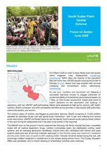 UNICEF South Sudan Flash Update External Focus on Akobo June 2026