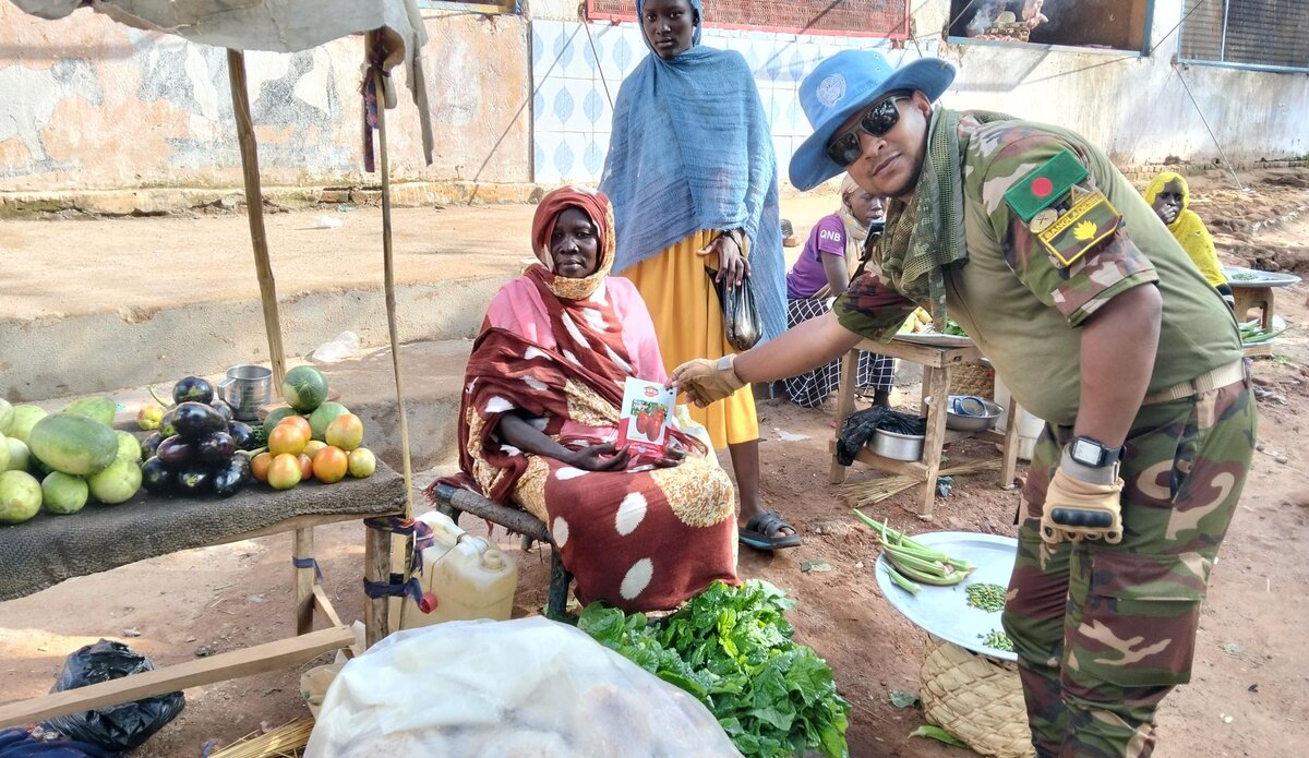 UNMISS peacekeepers navigated heavily damaged roads to reach remote Raja, providing a protective presence, engaging with communities, and helping build resilience (Photo: Michael Wondi/UNMISS)