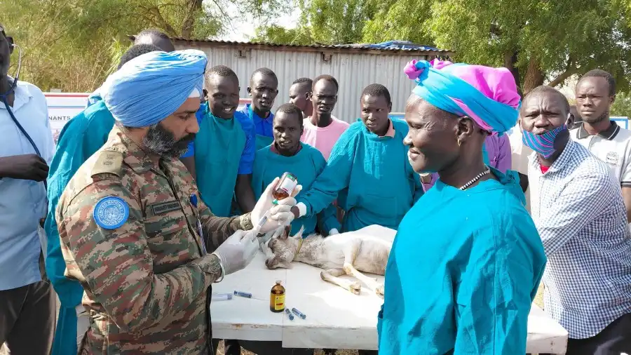 UNMISS empowers women in Bor to take on new roles in animal health care (Photo Credit: UNMISS)