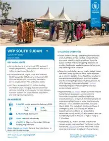 WFP South Sudan Country Brief March 2026