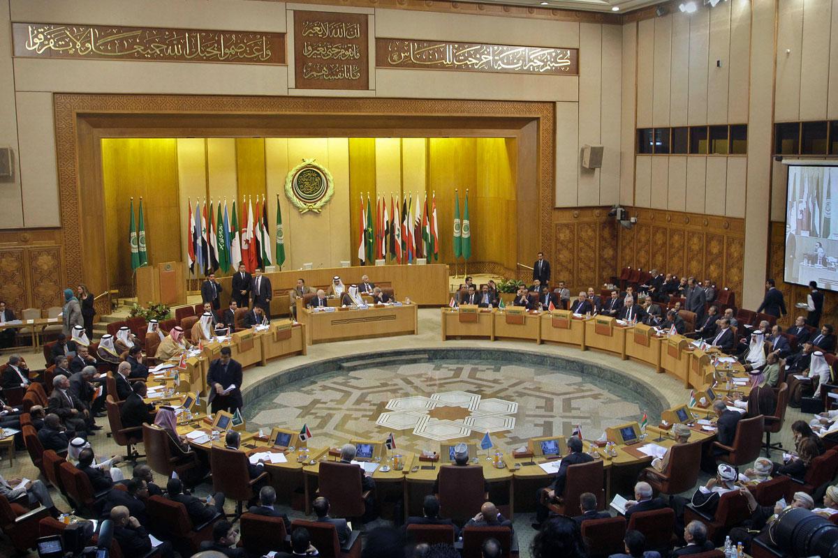 Image of the Arab League session at the Arab League office in Cairo, Egypt [Ahmed Gamil/Anadolu]