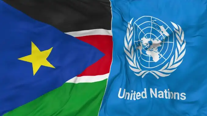 south sudan united nations flags