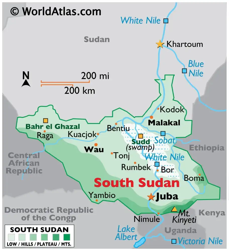 south sudan map23