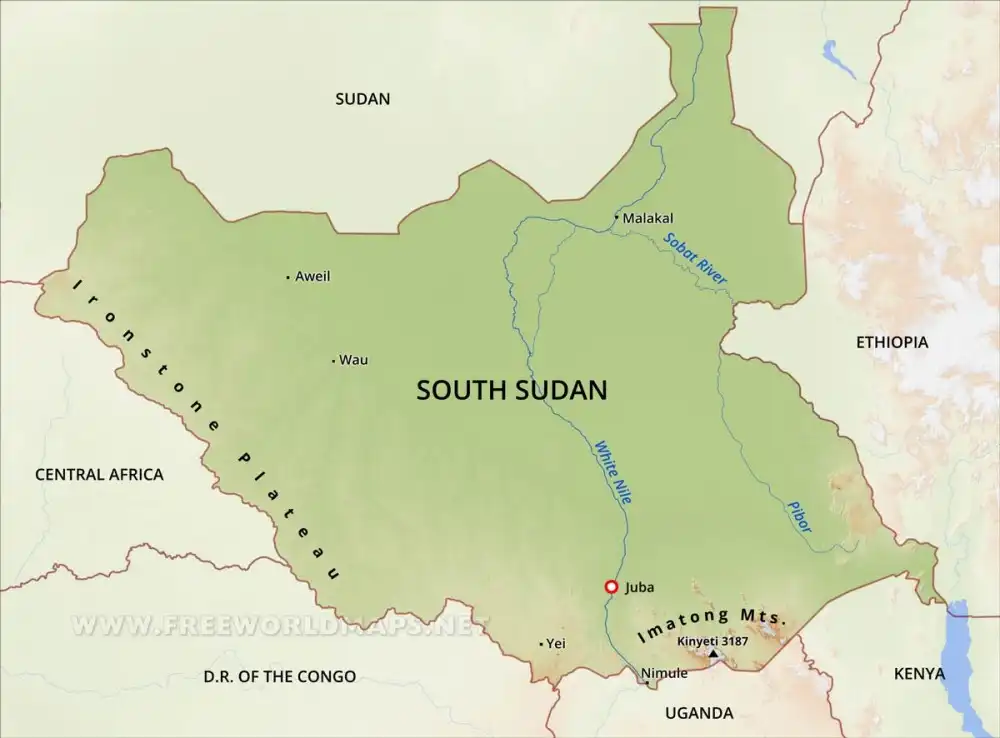 southsudan physical map24