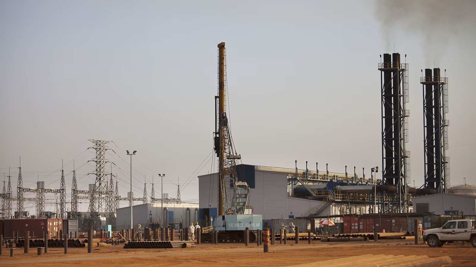 An oil processing facility is seen near Melut in the Upper Nile Sudan. Photographer Trevor Snapp Bloomberg