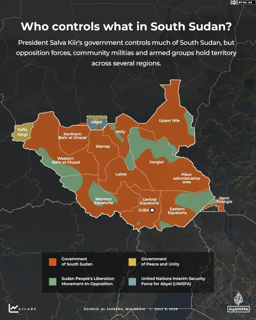 In maps and charts: South Sudan’s 15 years of independence