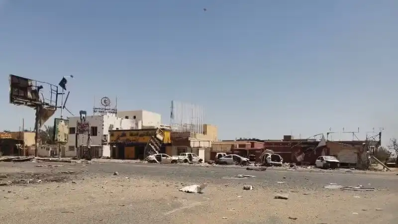 موقع الهجوم في سوق بمدينة أم درمان السودان